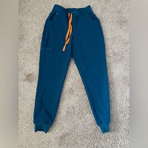 Figs High Waisted Zamora Scrub Pant Deep Reef